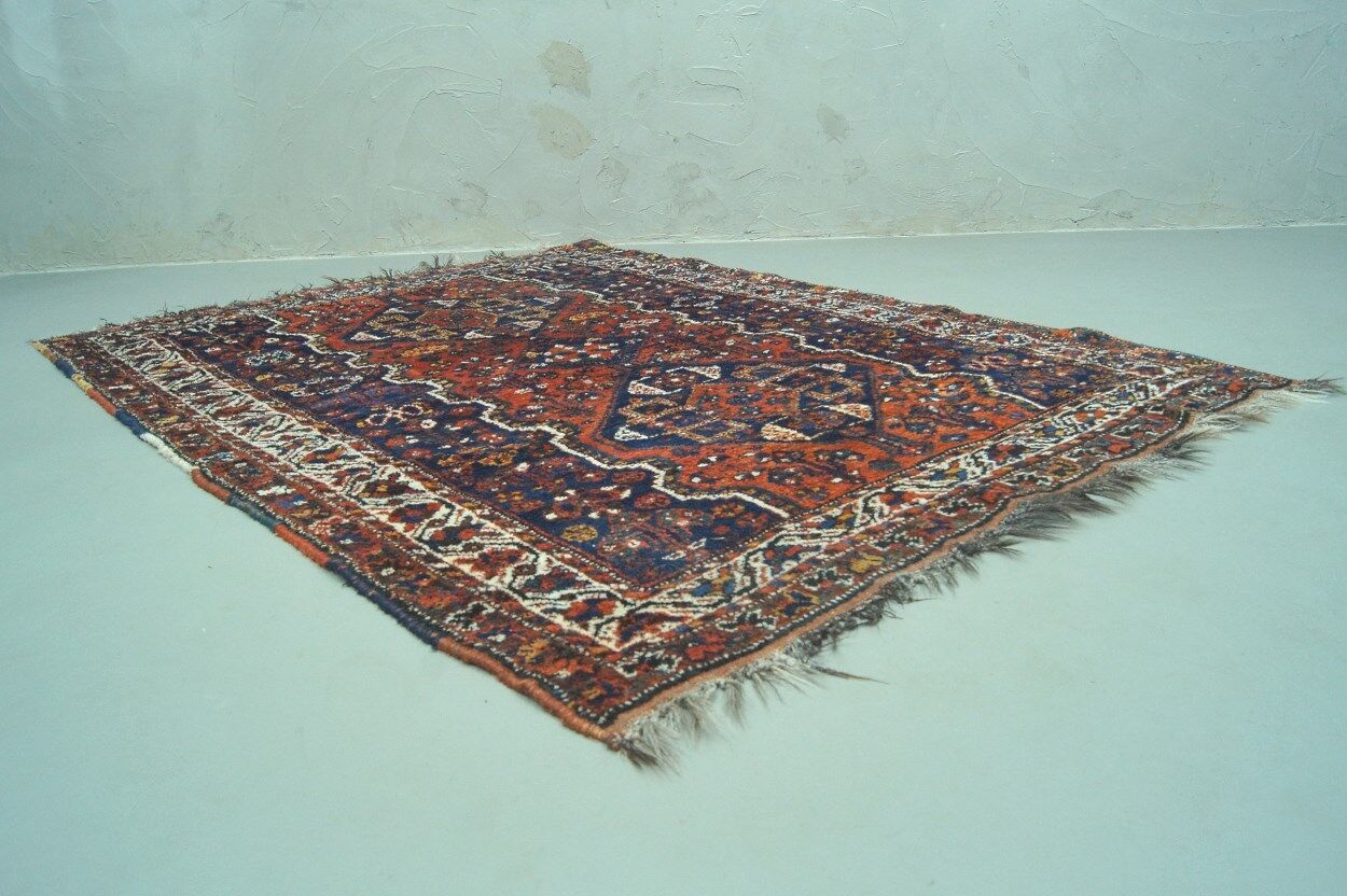 Antique Persian Shiraz carpet, 1900s, 225x162 cm