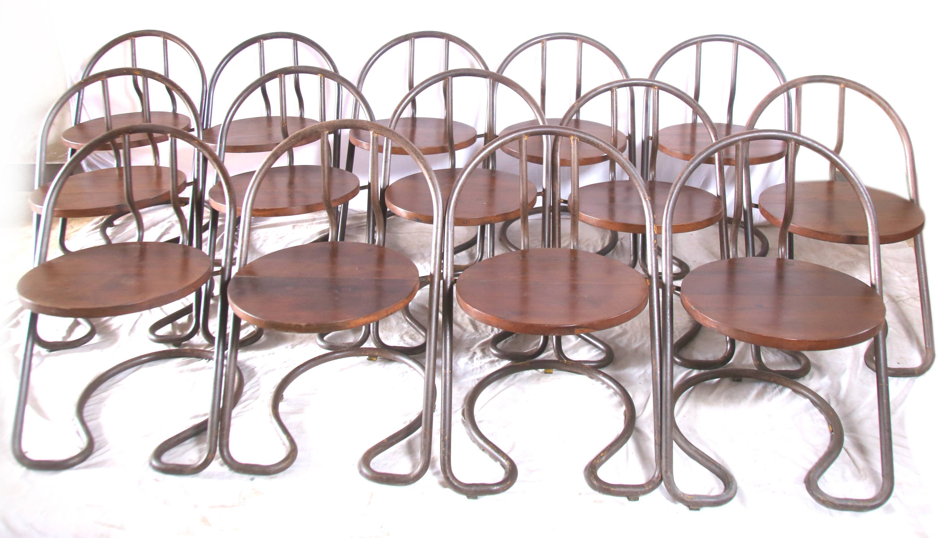Industrial metal chair