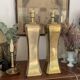 Pied de lampe en laiton vintage 50cm