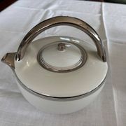 Service à thé en porcelaine Limoges Charles Ahrenfeldt filet argent Belle É