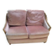Sofa 2 places in pink velvet