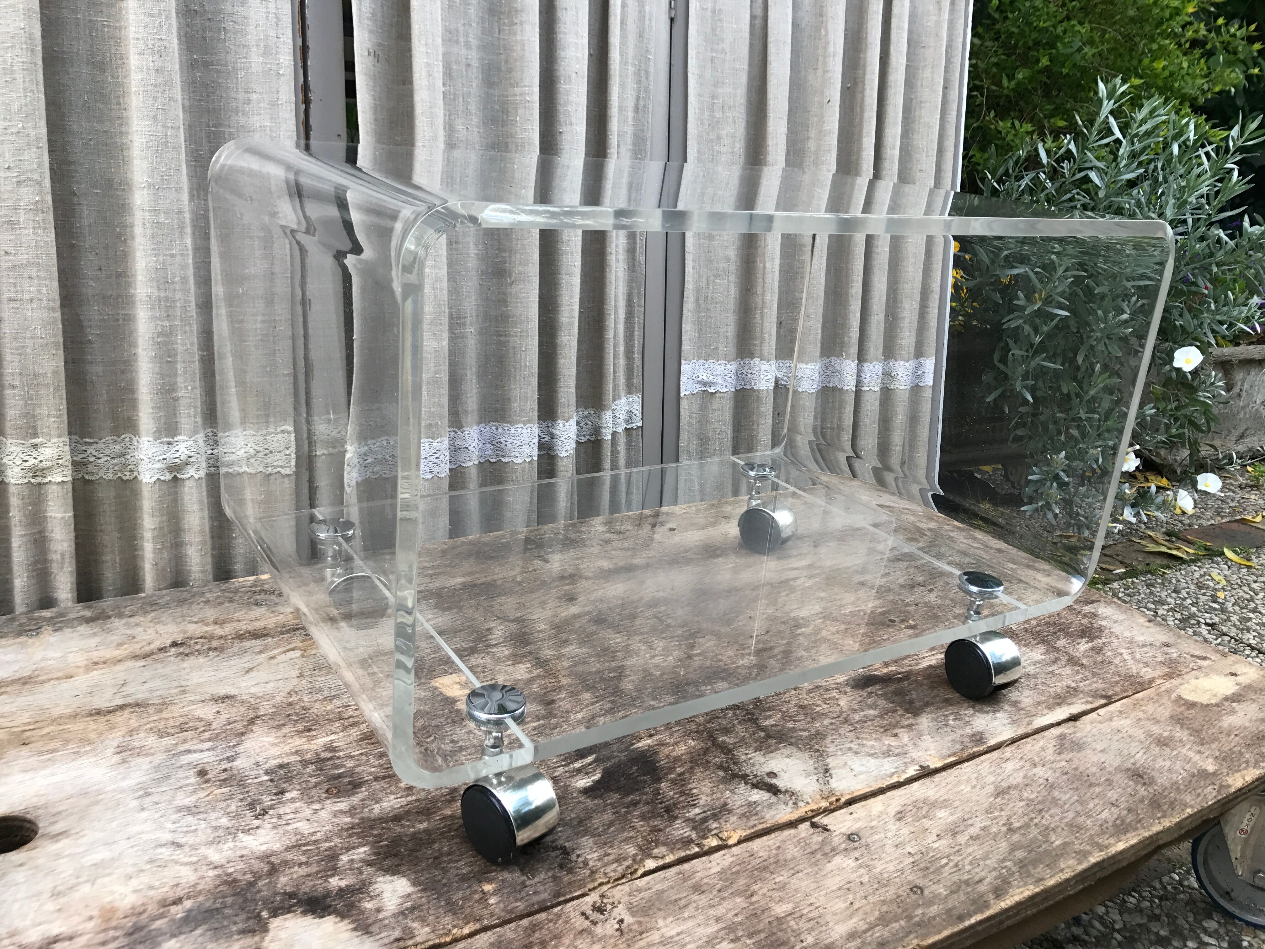 Plexiglas coffee table