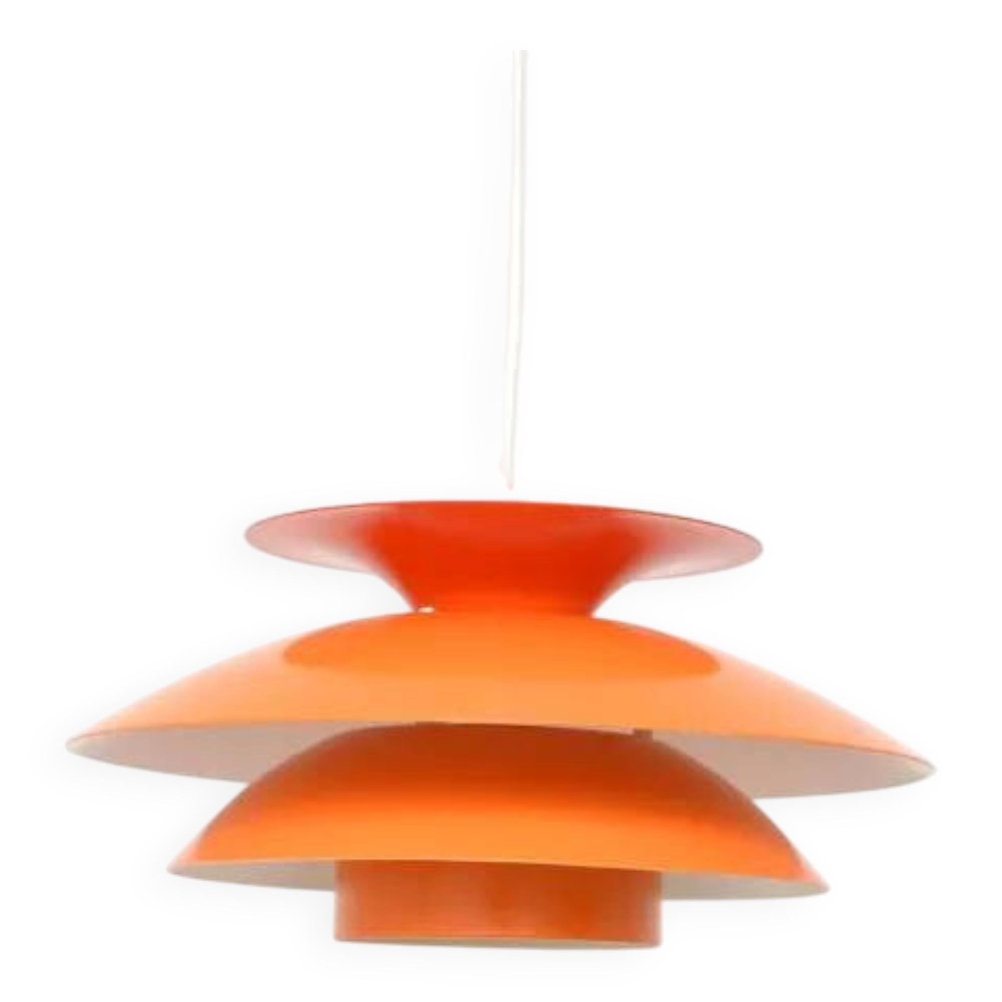 Orange Scandinavian lamp, 1970s