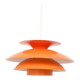 Orange Scandinavian lamp, 1970s