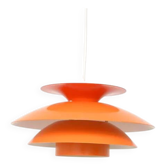 Orange Scandinavian lamp, 1970s