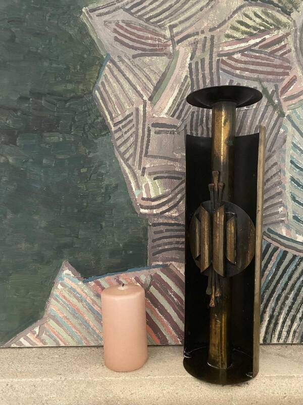 Brutalist candle holder '60 Czeslaw Palczewski