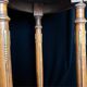 Louis XVI style tripod pedestal table, marble and brass, late 19th century