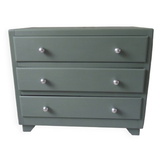 1950s chest of drawers sublimated in smoky green.