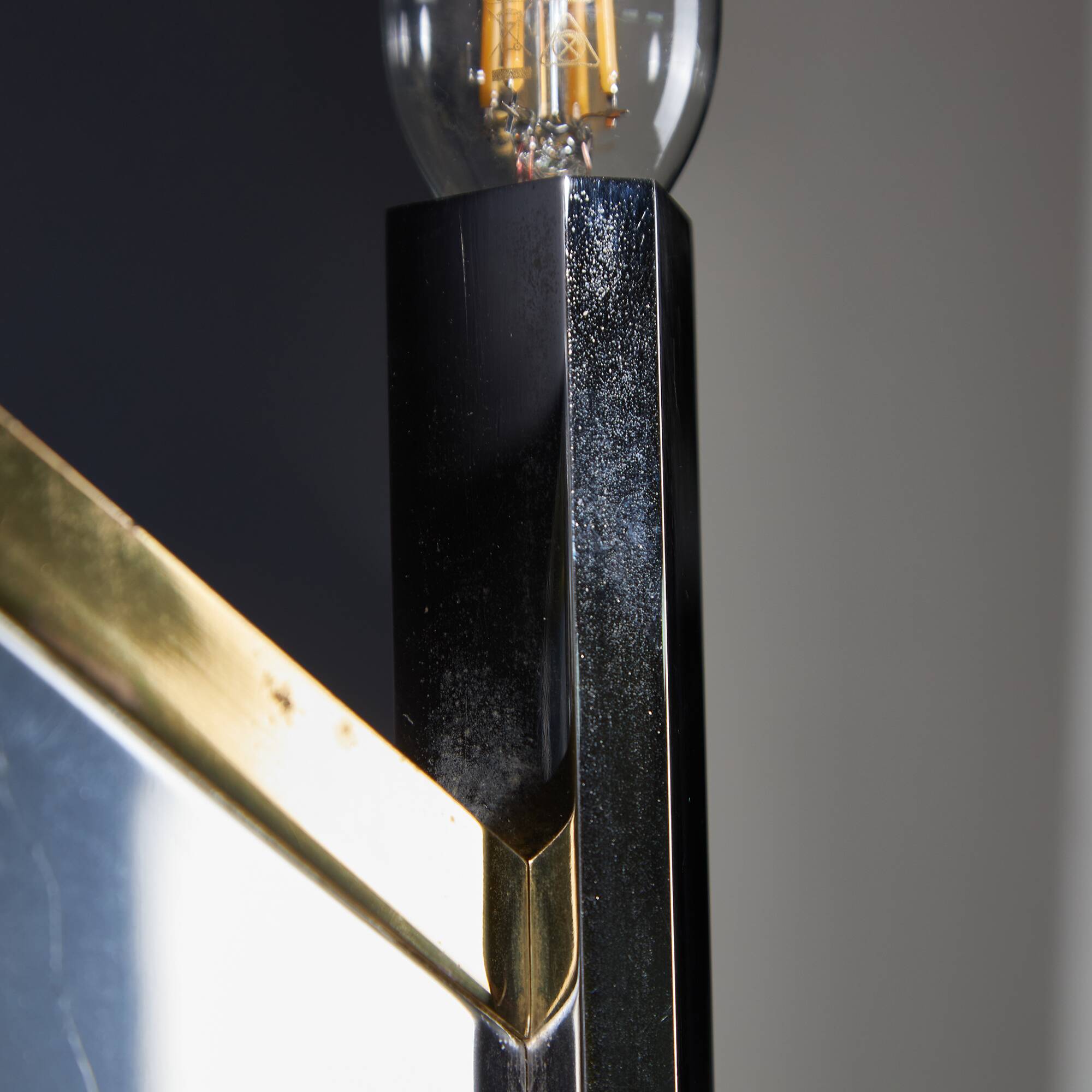 Sciolari Chrome and Brass-plated Wall Lamp, 1970s