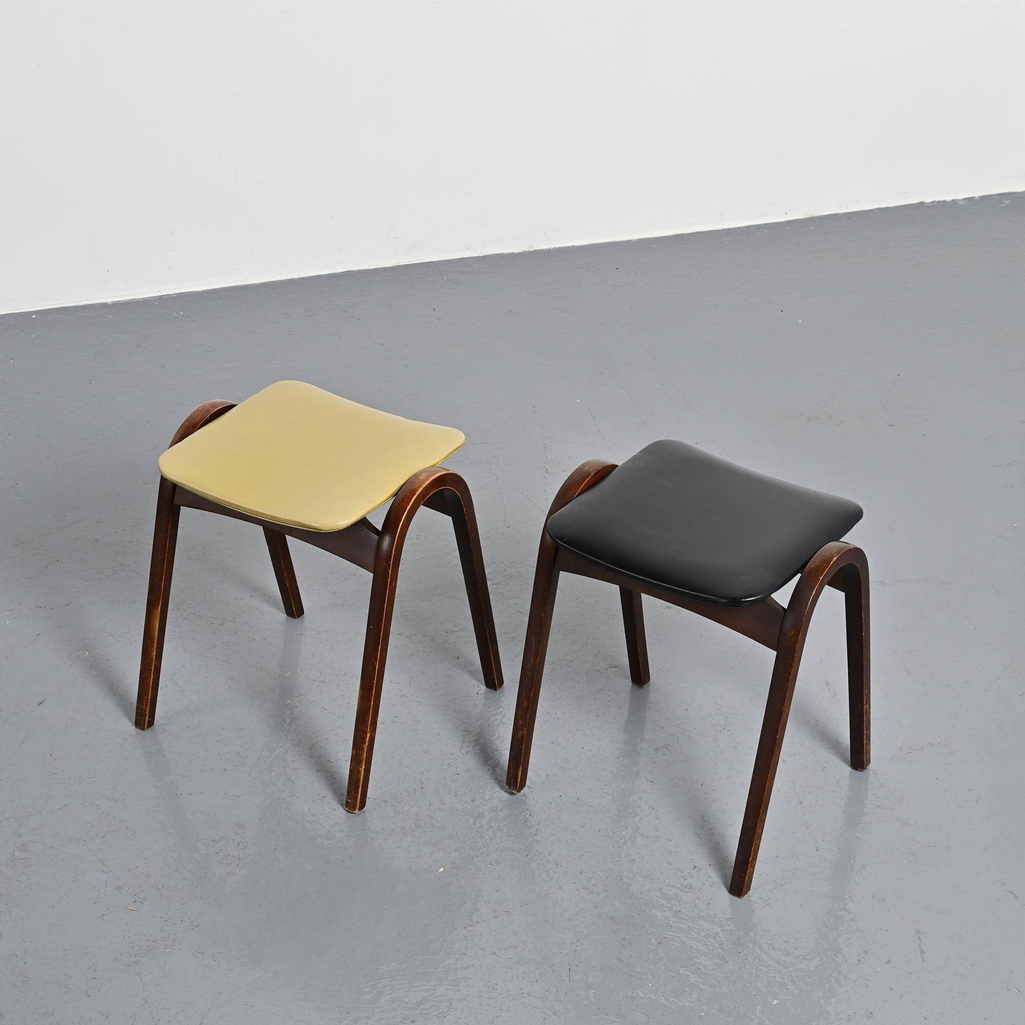 Pair of stools by Isamu Kenmochi for Akita Mokko, Japan circa 1960.
