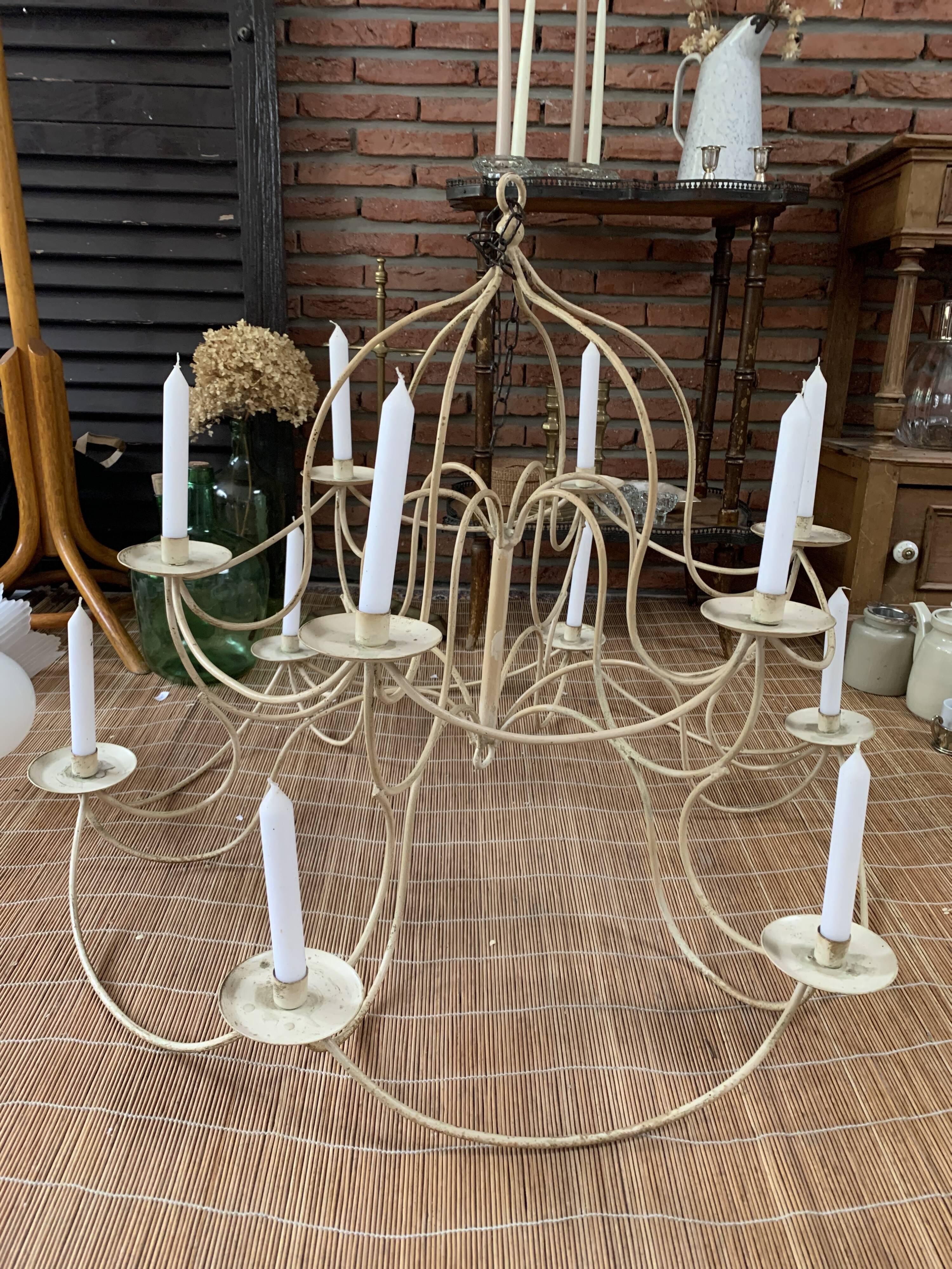 Lustre with real candles