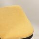 Vintage dining chairs set of 2 black oak wood retro yellow fabric