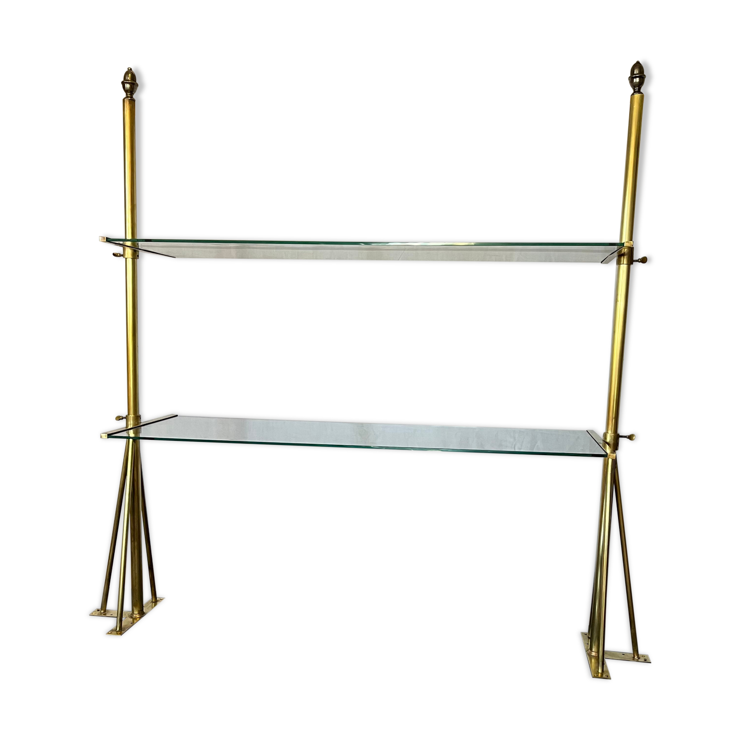 Brass & glass shelf