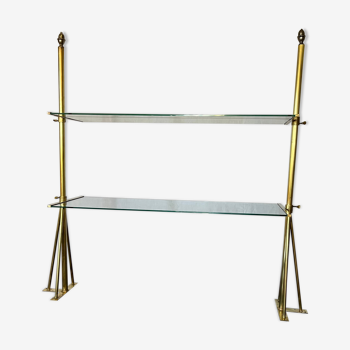 Brass & glass shelf