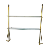 Brass & glass shelf
