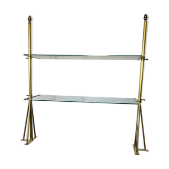 Brass & glass shelf