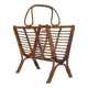 Vintage rattan magazine holder 1960