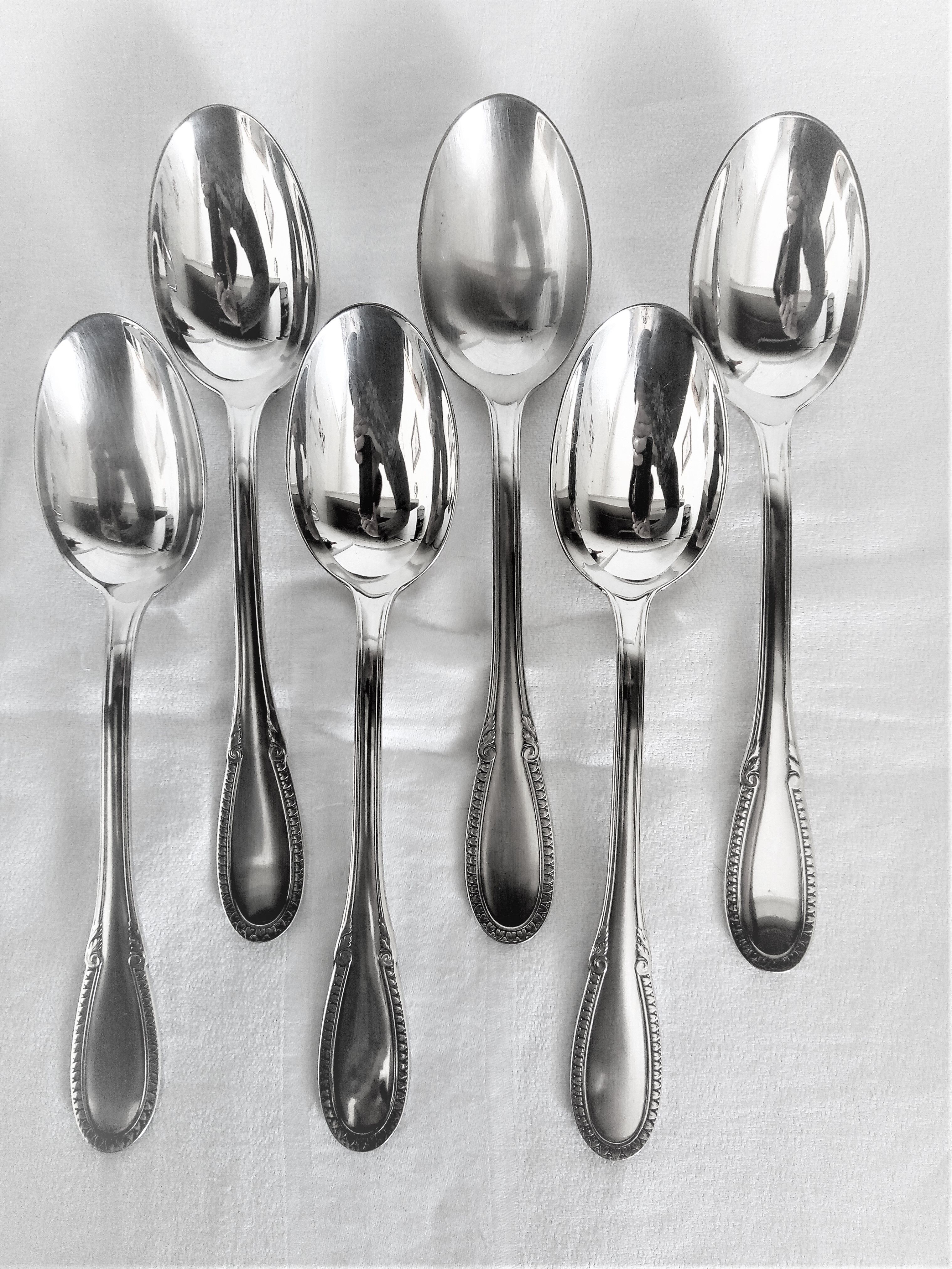 Baroque model silver metal cutlery service