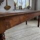 Table de ferme ou table de drapier noyer massif 1900