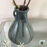 Vase grès ancien signé