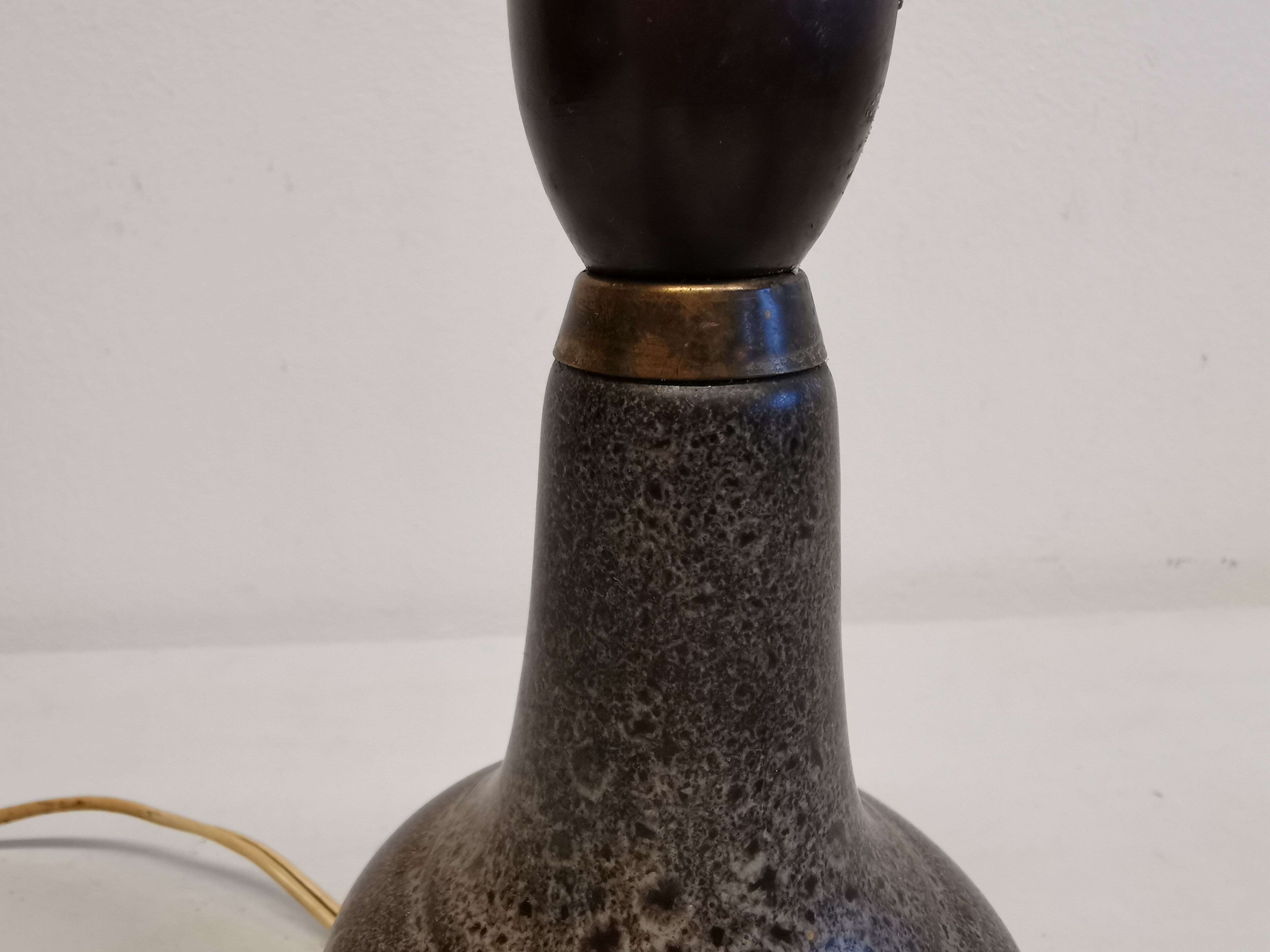 Ceramic table lamp, made by Danske Vitrika in the 1960-1970s