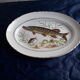 Plat à poisson en faïence d'Orchies Moulin des loups 36,5 X 24,5 cm