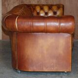 Chesterfield suite three-piece leather set