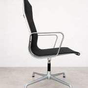 Charles Eames High-Back Aluminium Group Swivel Chair by ICF, Italy – Black