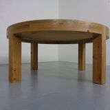 Large pine and ceramic coffee table by Lisbeth Sallingboe for Sallingboe, Denmark, 1970s.
