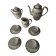 Complete café service porcelain Limoges William Guérin