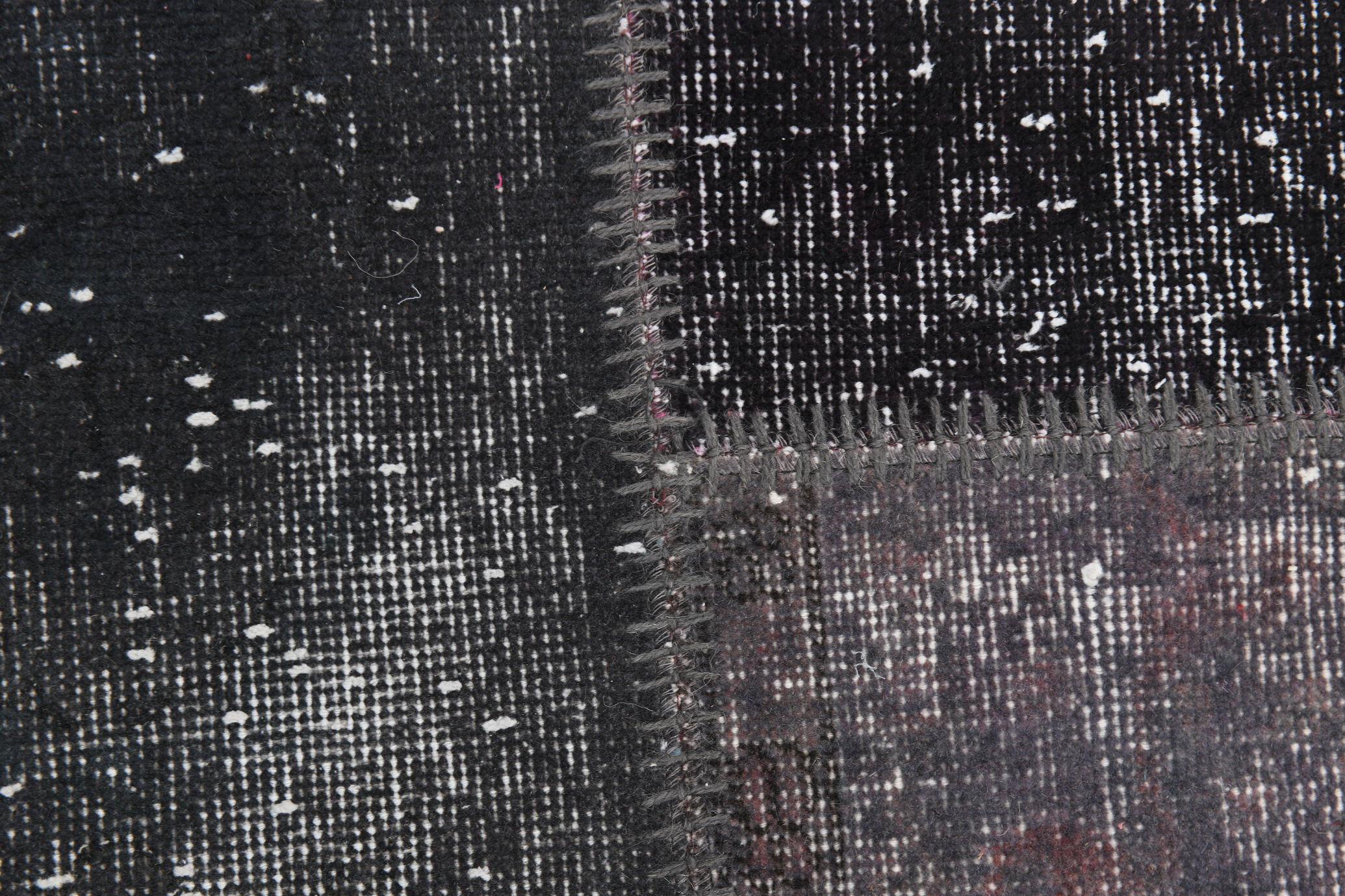 7x10 distressed black & gray vintage rug, 299x203cm