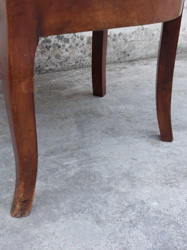 Fauteuil de bureau Louis Philippe en Noyer massif