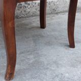 Louis Philippe office armchair in solid walnut