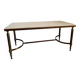 Marble and brass coffee table