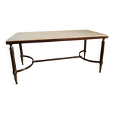 Table basse marbre et laiton