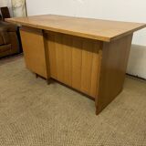 Old wooden desk and armchair