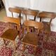 Set of 5 vintage wooden bistro chairs – Baumann style