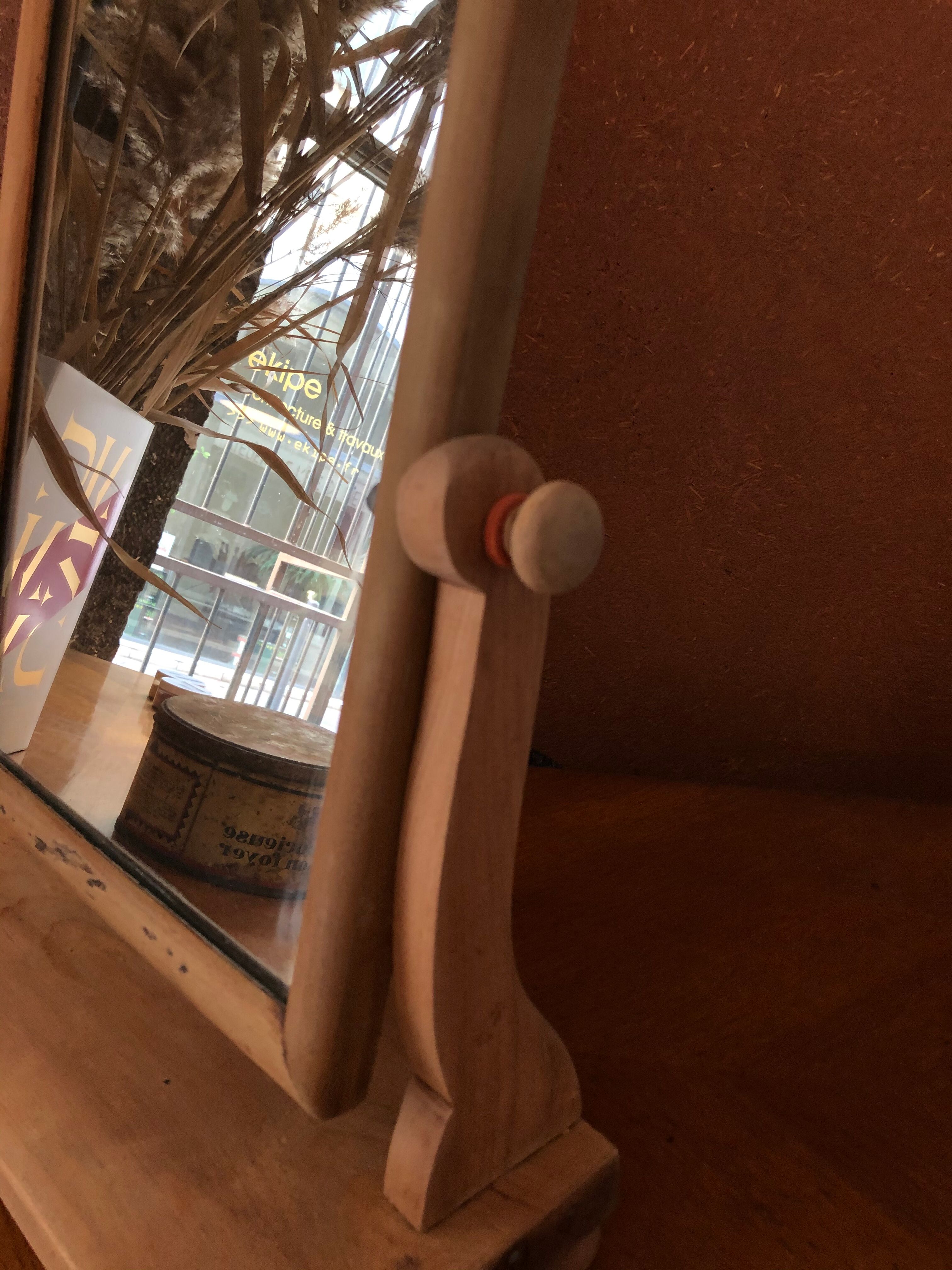 Mirror table psyche old hairdresser