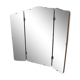 Vintage teak "triptych" mirror, Sweden, 1950