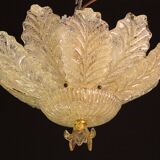 Portofino, plafonnier ou affleurant en verre de Murano de couleur orange dorée, 1970