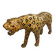 Vintage 60s/70s Leopard Sculpture in Genuine Leather Retro Piece