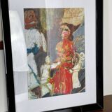 Peinture "femme abstraite" signée H.Misonne