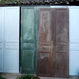 pair of large old wooden doors