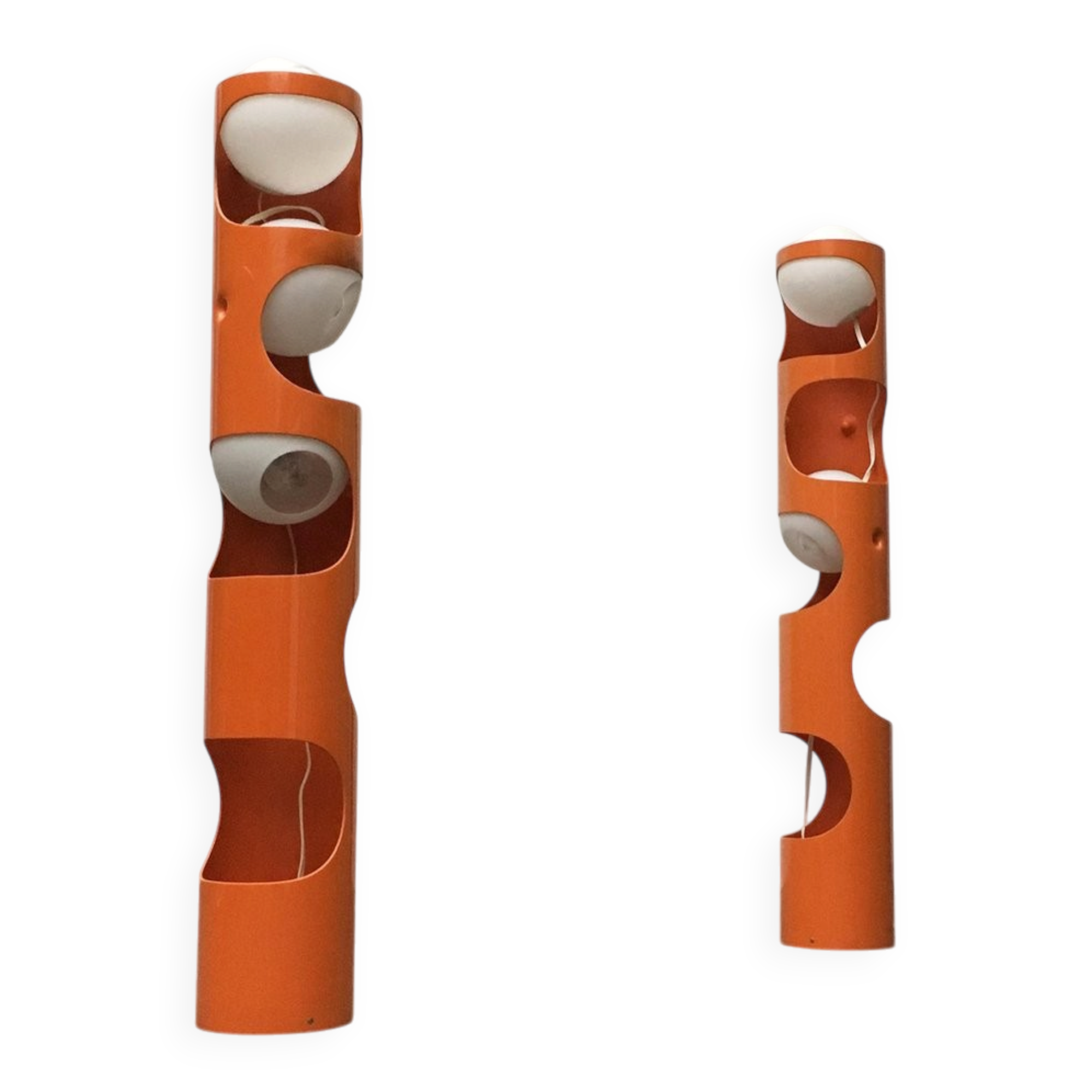 Mid-Century Swiss Space Age Floor Lamp Guggerli L3 by Rosemarie and Rico Baltensweiler for Baltensweiler, set of 2