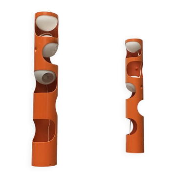 Mid-Century Swiss Space Age Floor Lamp Guggerli L3 by Rosemarie and Rico Baltensweiler for Baltensweiler, set of 2