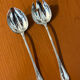 Christofle ribbon and bell-shaped salad serving pieces, very beautiful and