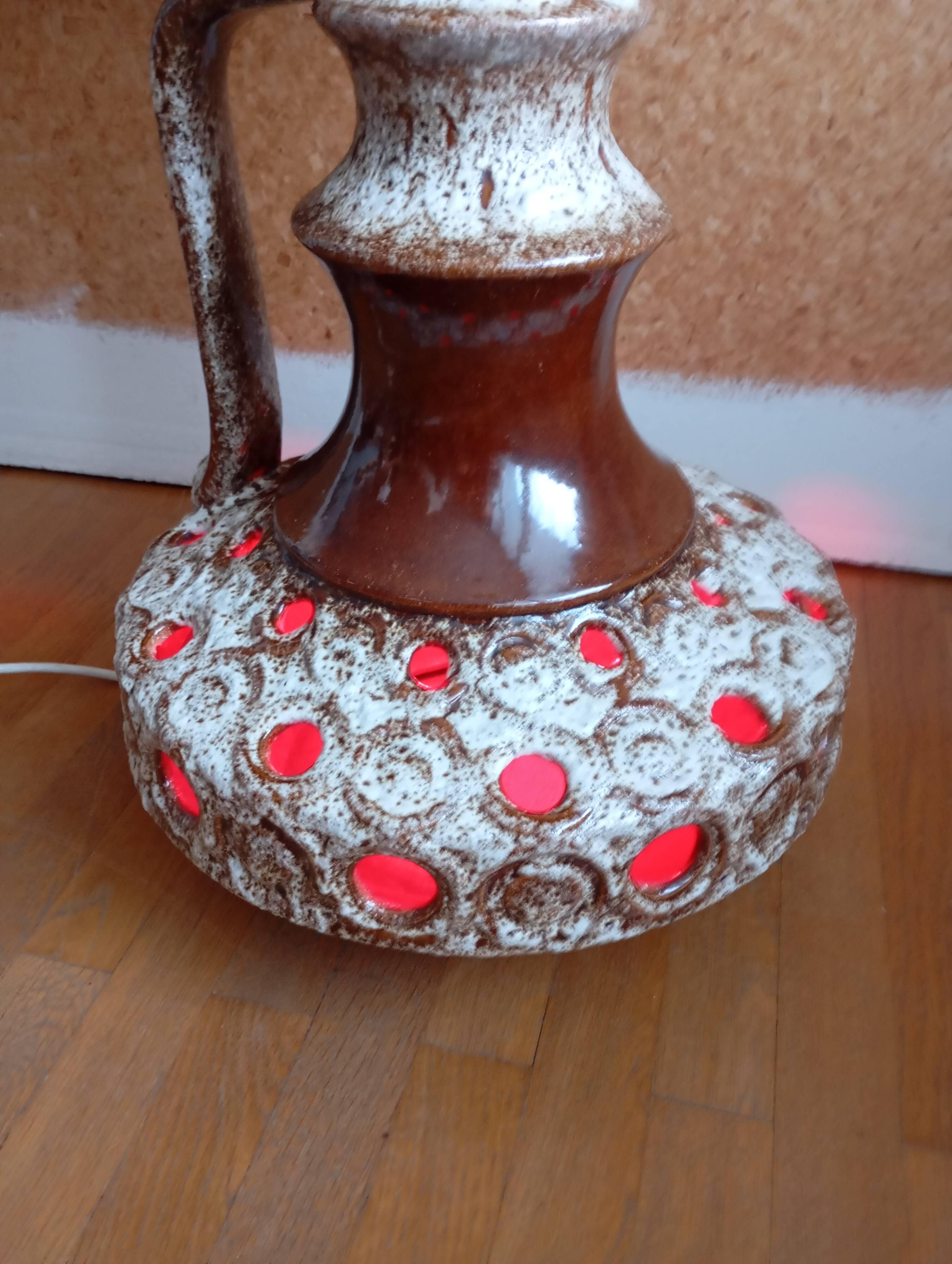 70s ceramic floor lamp