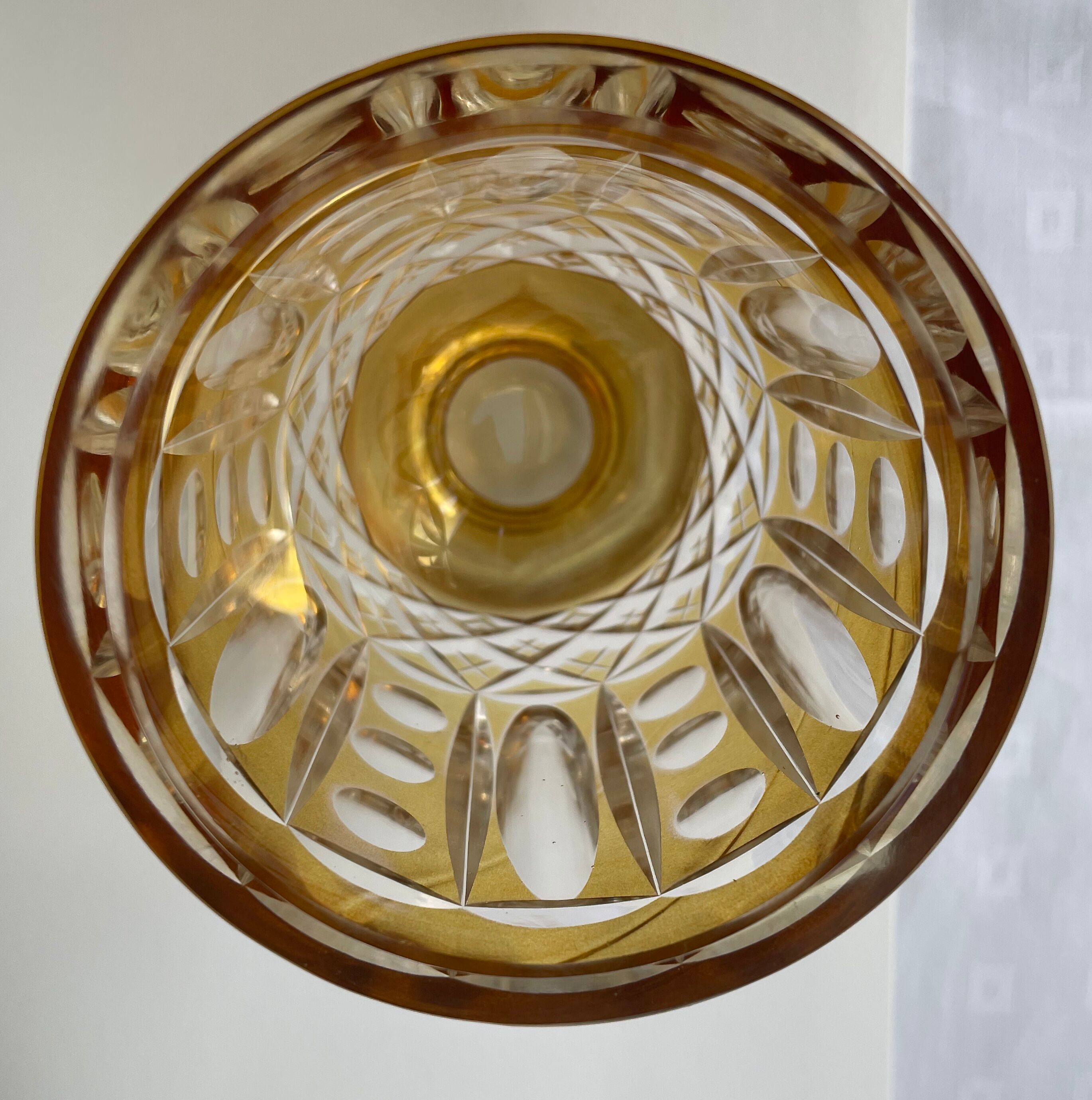Late 19th century Bohemian crystal vase
