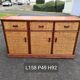 Vintage Rattan & Bamboo Enfilade Buffet