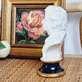 Small Chopin bust in white biscuit
